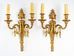 Appliques en bronze doré, XIXème siècle||||||||