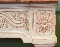 Console Louis en bois peint du 18ème siècle.