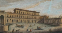 Six gravures rehaussées à la gouache représentant Florence Italie vers 1810-1820