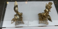 1970′ Table Basse Aux Aigles En Bronze Doré Signée De Boeltz Pour Roméo Paris
