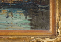Georges Philibert-Charles Maroniez Vue de Quiberon huile sur panneau 15 aout 1912