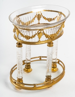 Splendide Coupe en Cristal de Baccarat en cristal taillé et bronze doré|||||||||