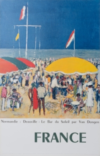 Affiche Originale, Van Dongen, Plage Deauville Normandie, Fauve, Mer Soleil 1960