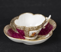 Ensemble de tasses Saxe, XIXème siècle