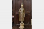 Bouddha Laos en bois doré fin XVIIIème siècle