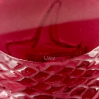 Vase &quot;Serpent&quot; cristal rouge de LALIQUE FRANCE