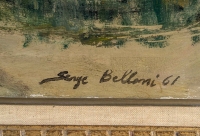 Serge Belloni (1925-2005) dit Le peintre de Paris Le Moulin de la Galette huile sur toile vers 1961