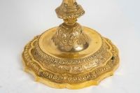 Paire de Bougeoirs de Style Régence en Bronze doré fin XIXème Siècle