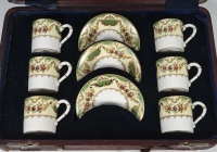 Coffret de tasses anglaises, Royal Worcester