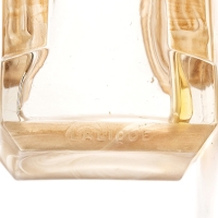 Flacon &quot;Ambre&quot; verre blanc patiné sépia de René LALIQUE