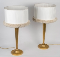 Paire de Lampes de Table Art Déco par Genet &amp; Michon circa 1925