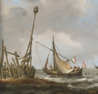 Navires près de la côte - Abraham Hendricksz van Beyeren (1620/21 – 1690)