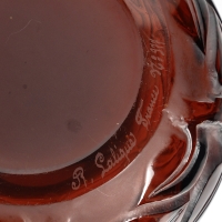 Vase &quot;Sophora&quot; verre rouge ambré de René LALIQUE