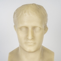 Sculpture en cire représentant un bust d’homme, XXème siècle.