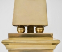 1970 Paire de lampes en laiton doré Modèle Obélisque Maison Roche