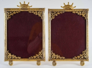 Paire de cadres photos Napoléon III, XIXème siècle||||||
