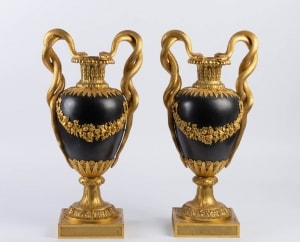 Cassolettes en bronze doré 19e Napoléon III|||||||||