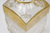 Suite de 6 gobelets et 1 carafe « Thistle » cristal gravé doré de SAINT LOUIS