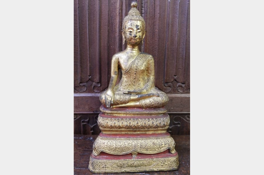 Bouddha en bronze doré Ratanakosin début XIXème siècle||