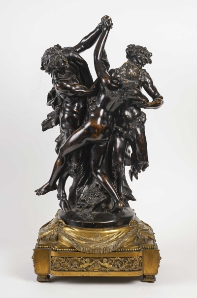 Spectaculaire bronze à trois personnages, signé Clodion||||||||||||||