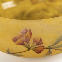 Coupe en pâte de verre à décor floral dégagé à l&#039;acide, production de Daum Frères Nancy, fin du XIXe- début du XXe siècle, période Art Nouveau