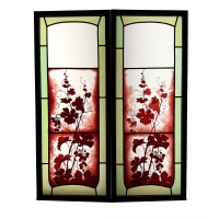 Paire de vitraux aux vignes (2) (115 x 92 cm)
