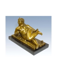 Sculpture en bronze patiné d’après Fernando Botero, XXème siècle.