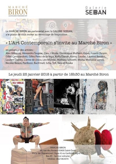 Exposition L&#039;Art Contemporain s&#039;invite au Marché Biron||