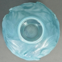 Vase « Formose » verre opalescent patiné bleu turquoise de René LALIQUE