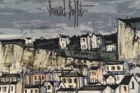 BERNARD BUFFET, Treboul, le port à marée basse, 1972