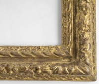 Cadre en bois sculpté doré d&#039;époque Louis XIII