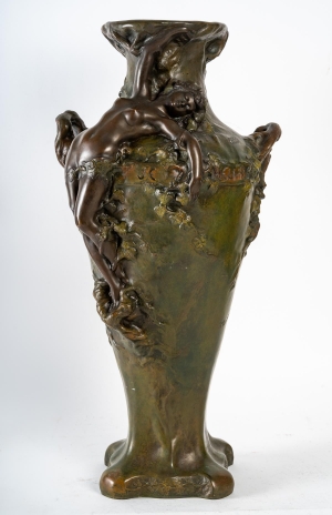 Vase en bronze à double patine, 1900|||||||||||