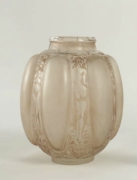 R Lalique, Vase &quot;Six Figurines Et Masques&quot;