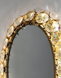 Paire de Miroirs rétro-éclairés dans le style des &quot;bijoux fantaisie&quot; des années 1980.