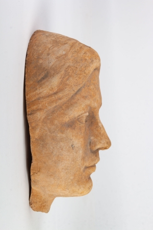 Sculpture visage de Femme en Terre-cuite||||