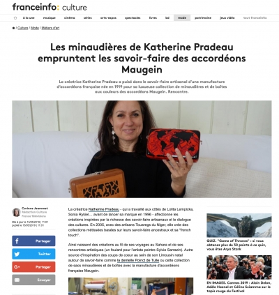Article de Presse - Catherine Pradeau et les accordéons Maugein - France Info Culture|