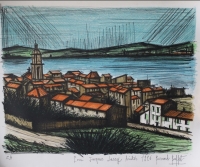 BERNARD BUFFET, Vue de Saint-Tropez, 1996