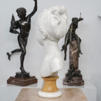 Buste De Marie - Louise Brongniart , Jean - Antoine Houdon (1741-1828) - Marbre