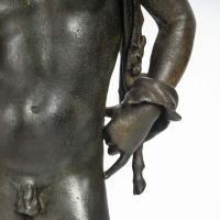 Bronze du grand tour, d&#039;après l&#039;antique représentant Narcisse, travail du XIXe siècle