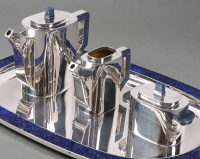 Christian Dior 20th century - tea service on its sterling silver and lapis lazuli