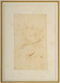 Henri De TOULOUSE-LAUTREC (1864-1901). Trois portraits réalisés à la pointe sèche.