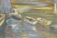 Peinture, huile sur toile de Evelyne Luez, 1980-1990.