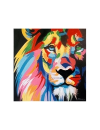 Peinture d’un lion, peinture acrylic, XXIème Siècle.