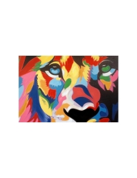 Peinture d’un lion, peinture acrylic, XXIème Siècle.