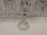 Paire de Chandeliers Baccarat Avec 2 Branches Socles Perlés