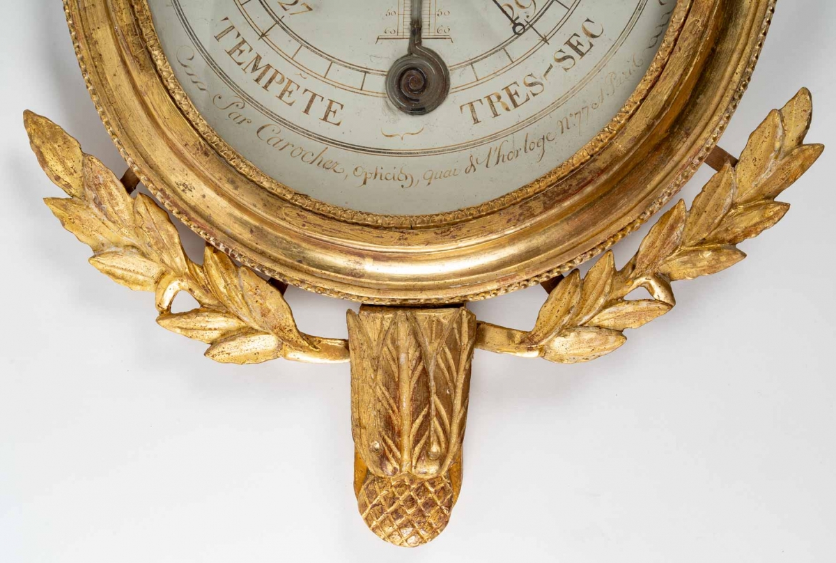 Baromètre - thermomètre d'époque Louis XVI (1774 - 1793). - Les Puces de  Paris Saint-Ouen