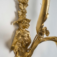 Paire d’appliques en bronze doré à deux bras de lumière à décor aux Chinois  en face à face vers 1850-1870