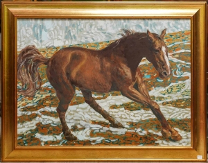 Peinture représentant un cheval|||||