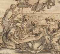Allégorie de la navigation d’après Pierre de Cortone - Ecole romaine du XVIIe siècle
