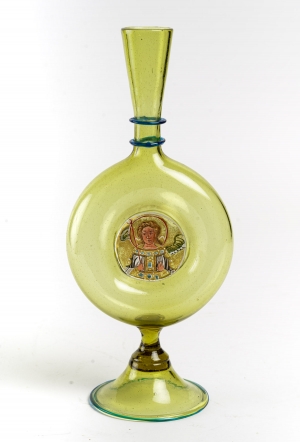 Vase venitien, couleur vert absinthe, fin XVIIIème / début XIXème||||||||||